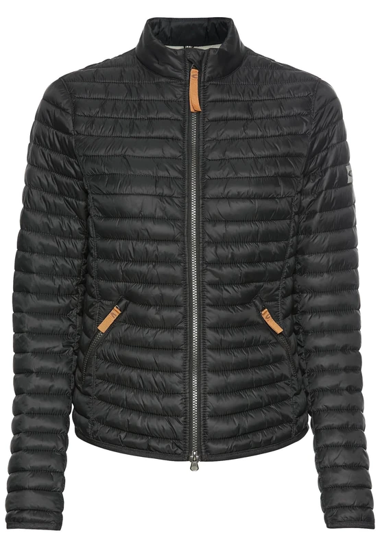 camel active Women's Lightweight Quilted Jacket Made from Recycled Polyamide, black, 20