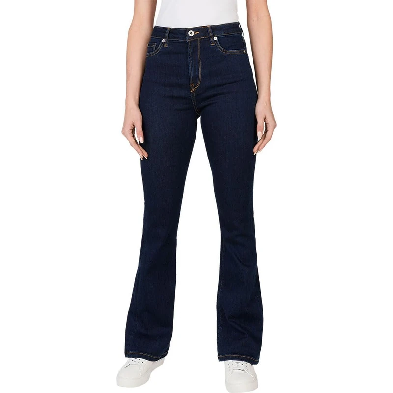 Pepe Jeans Women's Flare Hw Pl204733 Jeans, Blue (Denim-DP8), 25W x 30L