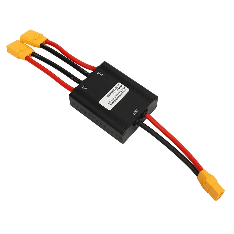 Tbest Electric Dual Battery Connector Adapter, 20V to 72V Dual Battery Parallel Module Adapter for Replacement (80A)