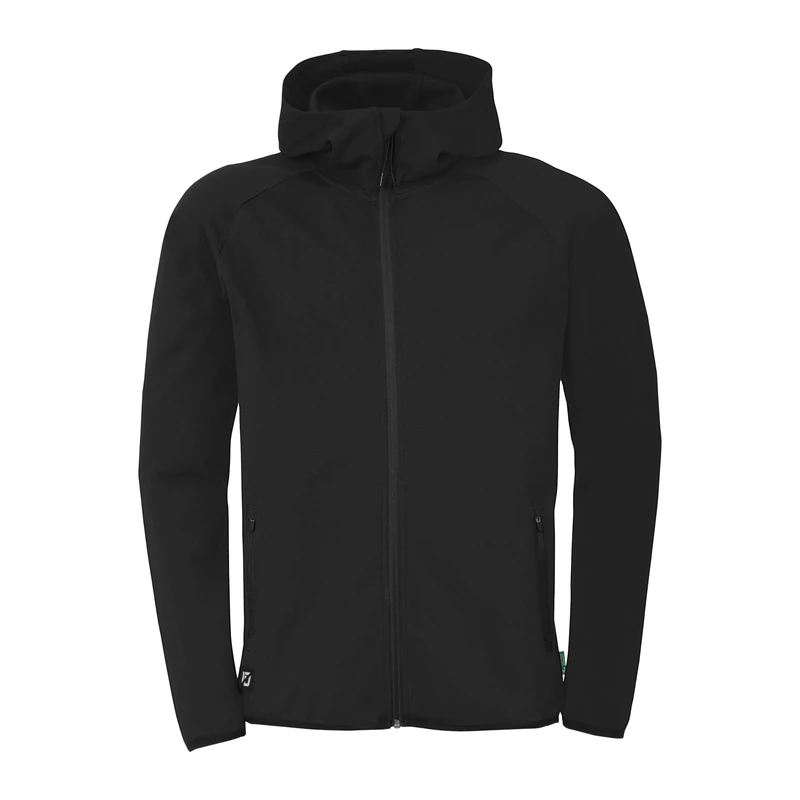 uhlsport ID Hooded Jacket Going Out Jacket Sports Jacket in Unisex Cut - Jacket with Hood for Men, Women and Children Black