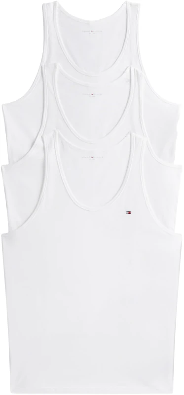 Tommy Hilfiger Men's 3P Tank Top Um0Um03387, White (White/White/White), XL