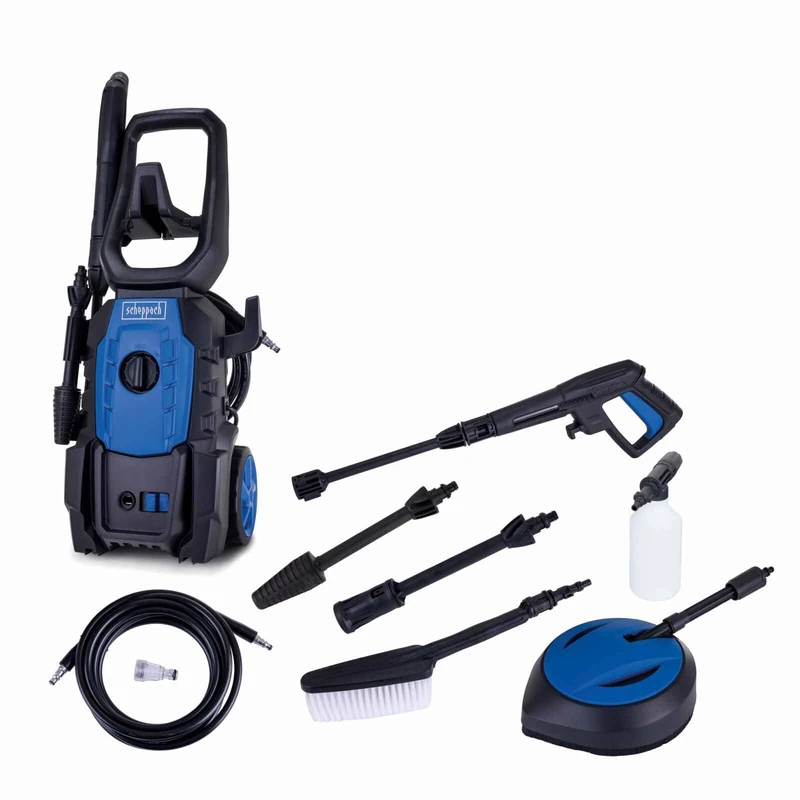 Scheppach HPC1600-KIT Pressure Washer - 1600W 135 Bar