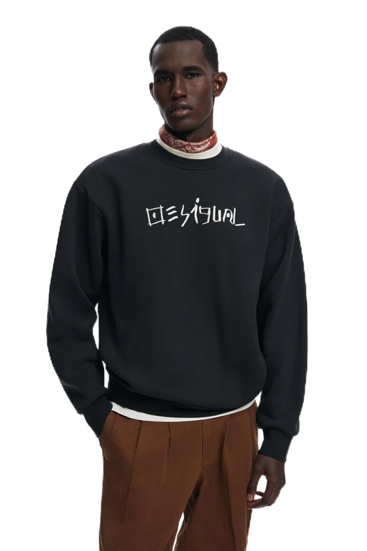 Desigual Sweat_Aquiles, 2006 GRIS Oscuro, L, black, L