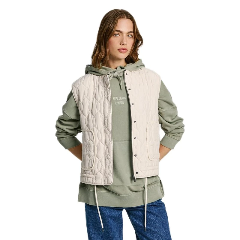 Pepe Jeans Women's Ali, Jacket, White, L