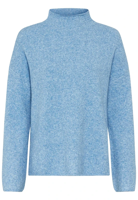 camel active Ladies Wool Blend Turtleneck Sweater, lightblue, M