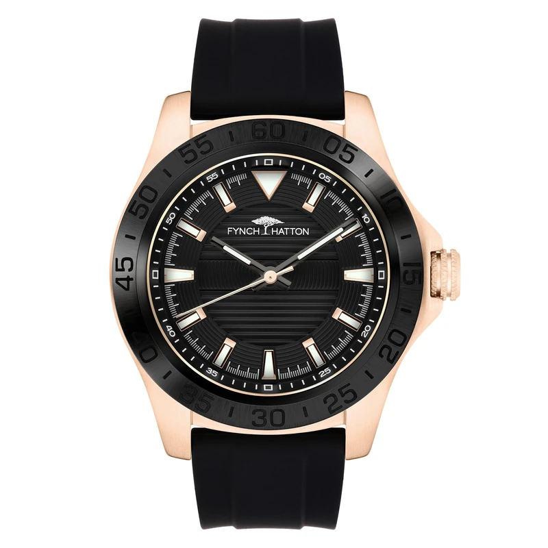 FYNCH-HATTON FHT-0017-PQ Men's Analogue Quartz Watch - Black