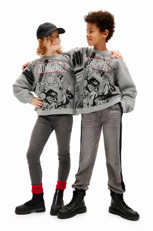 Desigual Boy's BOY KNIT SWEAT LONG SLEEVE Sweatshirt, Black