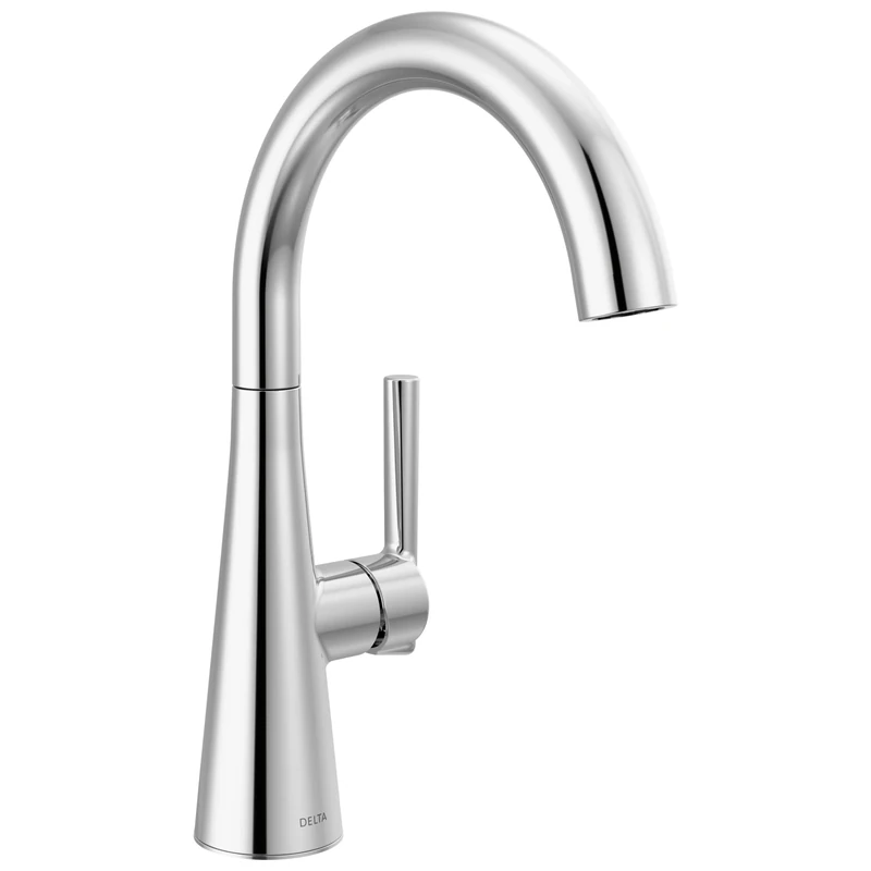 Delta Faucet Bar Faucet Chrome, Bar Sink Faucet Single Hole Chrome, Wet Bar Faucets, Prep Sink Faucet, Faucet for Bar Sink, Chrome 14882LF