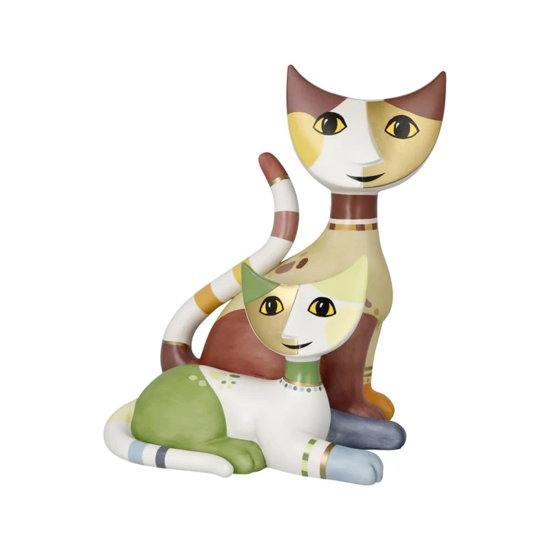 Goebel Figurine Nima E Carino Rosina Wachtmeister 31-400-95-1 Mini Cat Bisque Porcelain Multi-Coloured Size: 21 x 17 x 24 cm