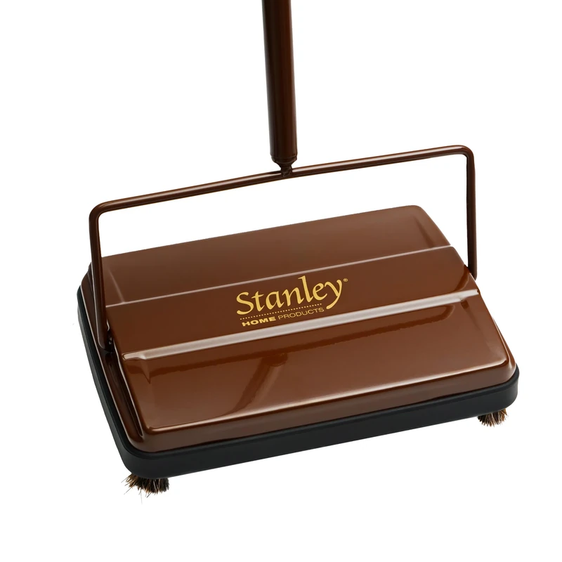 STANLEY HOME PRODUCTS Electrostatic Carpet & Floor Sweeper - Heavy Duty Lightweight Floor Cleaner - Suitable for Smooth Floors and Low Pile Rugs & Carpeting No Electricity Needed (Brown) - Image 1