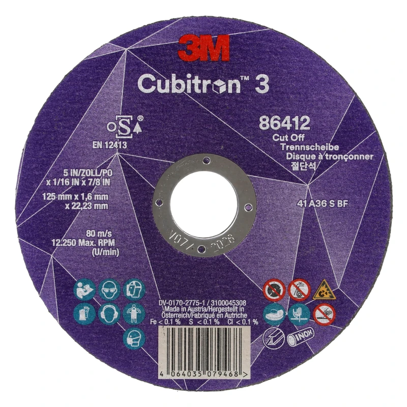 3M Cubitron 3 Cut-Off Wheel 89573 - 115mm x 1.6mm x 25 Pack