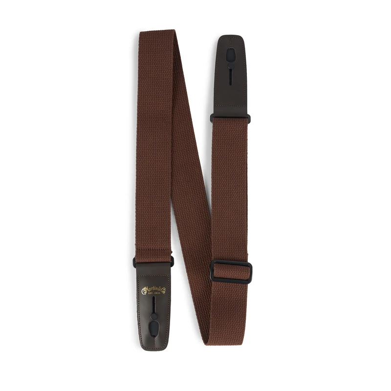 C F Martin Guitar Strap - Cotton Weave Lock-It Brown