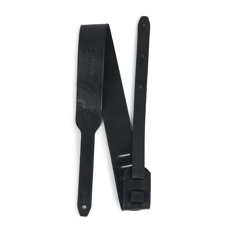 C F Martin Guitar Strap - Luxe Saddleback Full Grain Leather Black