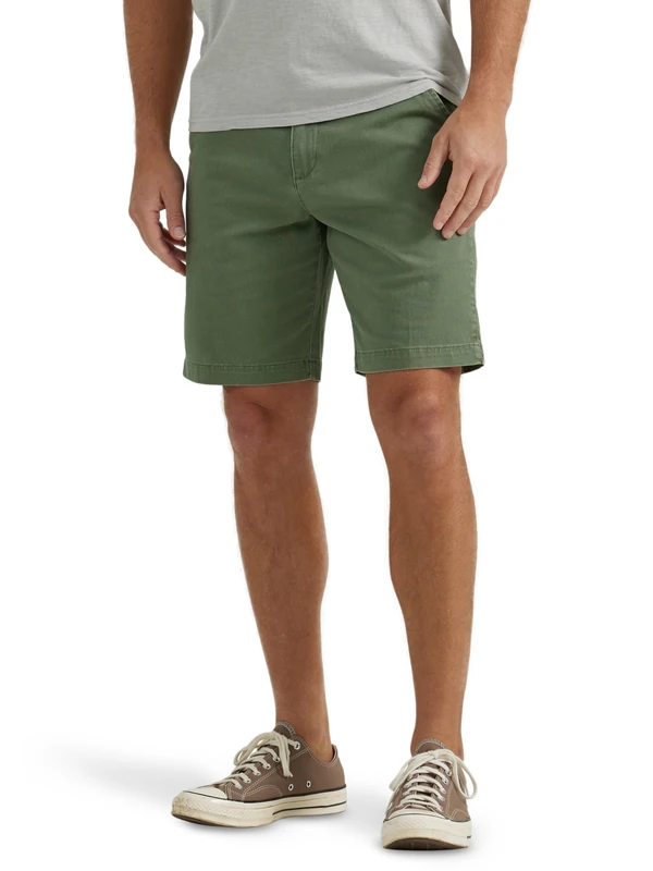 Wrangler Authentics Men's Authentics Flat Front Short Casual, Fourleaf Clover, 44W x 7L Big