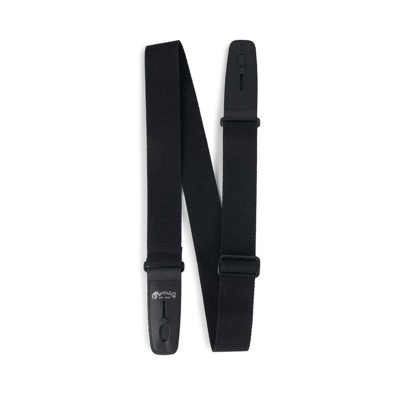 C F Martin Guitar Strap - Cotton Weave Lock-It Black