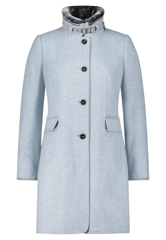 Gil Bret Women's Wool Coat, Light Turquoise Melange, 48