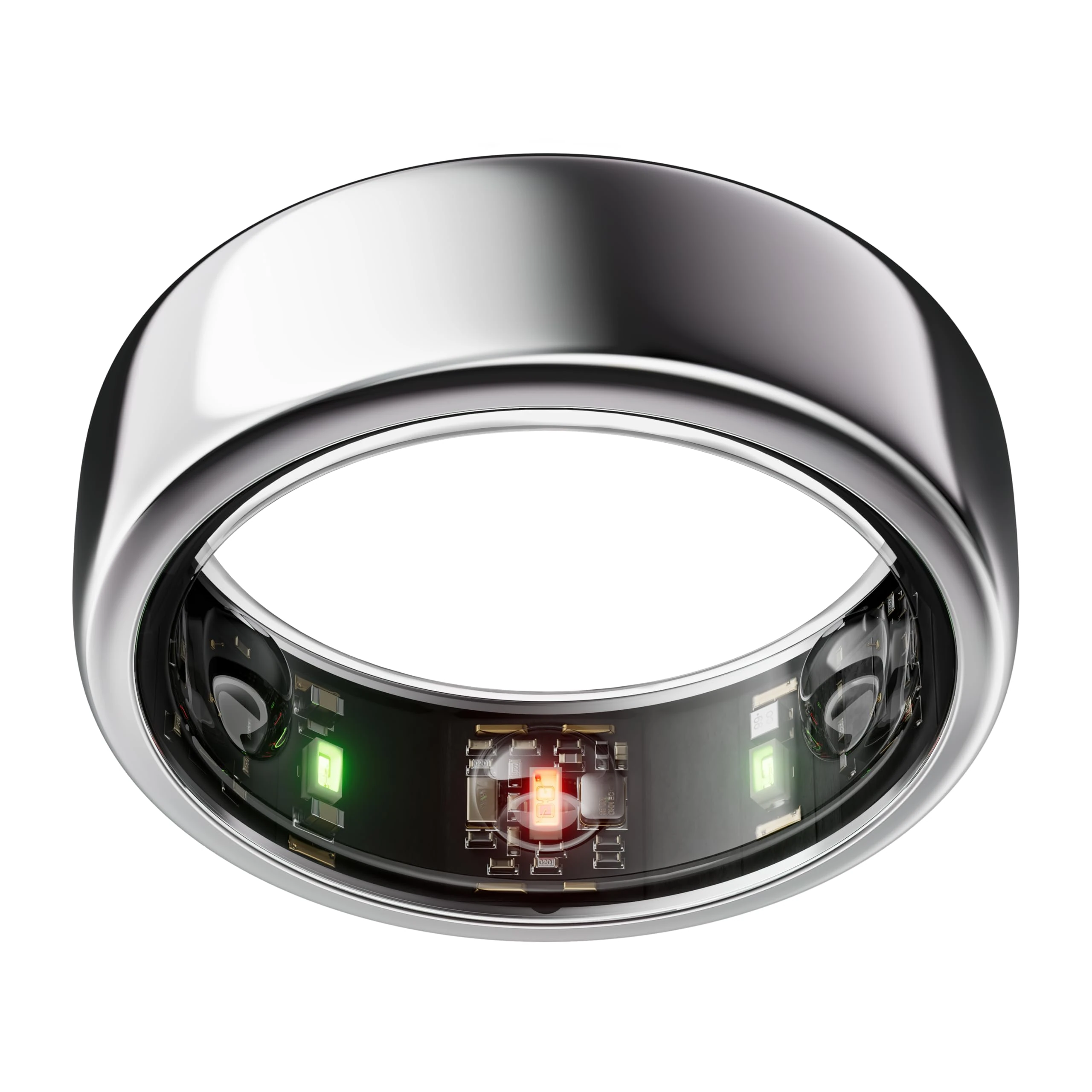 Oura Gen3 Horizon Smart Ring - Size 8, Silver | Sleep, Heart Rate and Fitness Tracking Wearable - Up to 7 Day Battery Life - iOS/Android Compatible - Size First with Oura Sizing Kit
