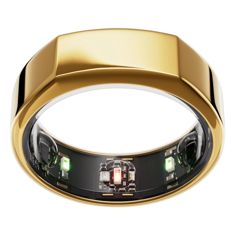 Oura Gen3 Heritage Smart Ring - Size 8, Gold | Sleep, Heart Rate and Fitness Tracking Wearable - Up to 7 Day Battery Life - iOS/Android Compatible - Size First with Oura Sizing Kit