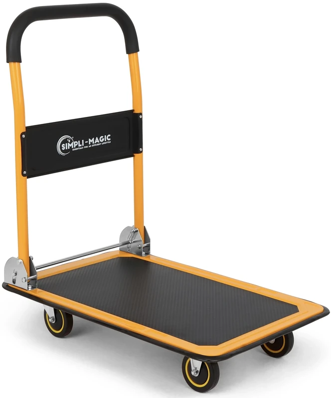 Simpli-Magic Push Cart Dolly, Moving Platform Hand Truck, Foldable for Easy Storage and 360 Degree Swivel Wheels with 440lb Weight Capacity - Image 1