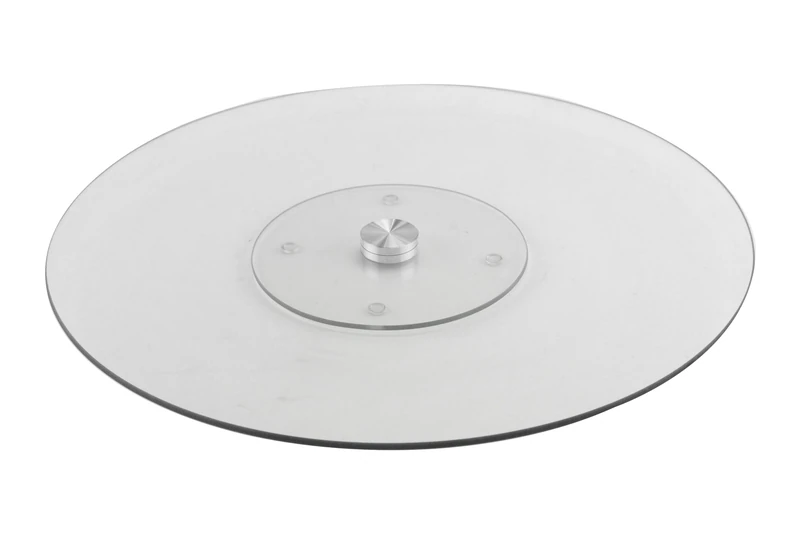 apollo THE HOUSEWARES BRAND Glass Lazy Susan 50cm, Stylish Rotating Centerpiece for Effortless Entertaining, Perfect for Restaurants and Large Gatherings, Easy-Care Dining Essential, Glass