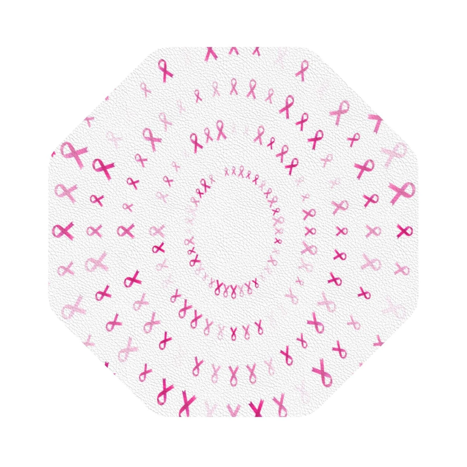 Pevtufa Breast Cancer Awareness (4) Leather Coasters for Drinks Sets 4 Pcs Drink Table Cup Coasters for Living Room Kitchen Bar Coffee Decor