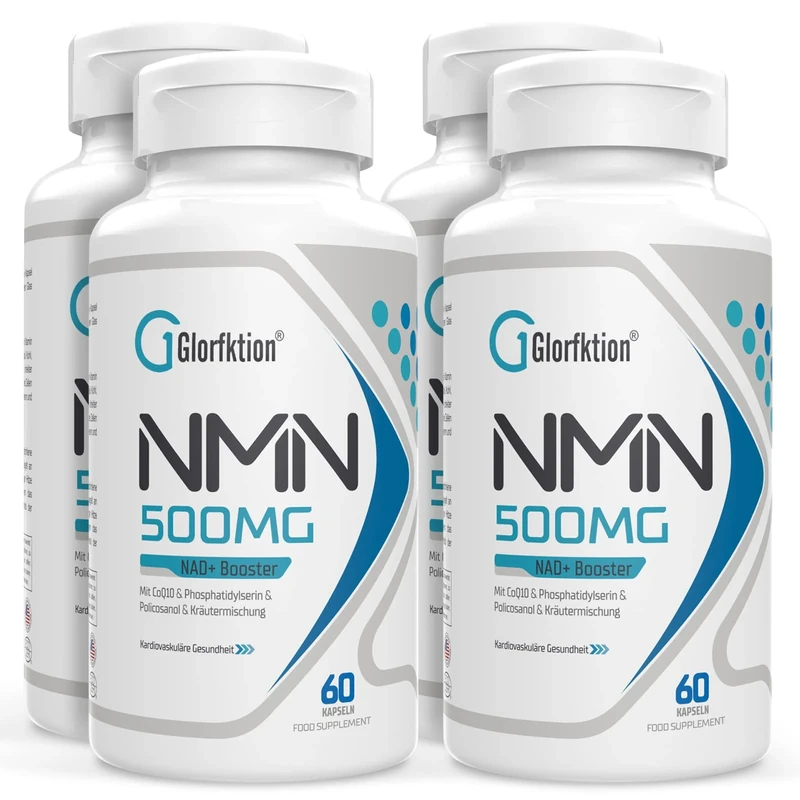 NAD Supplement | 750mg Advanced NAD Contains All 7 Ingredients in 1 Capsule | NAD+ Booster for Anti Aging | 60 Count Capsules (60 Count (Pack of 4))