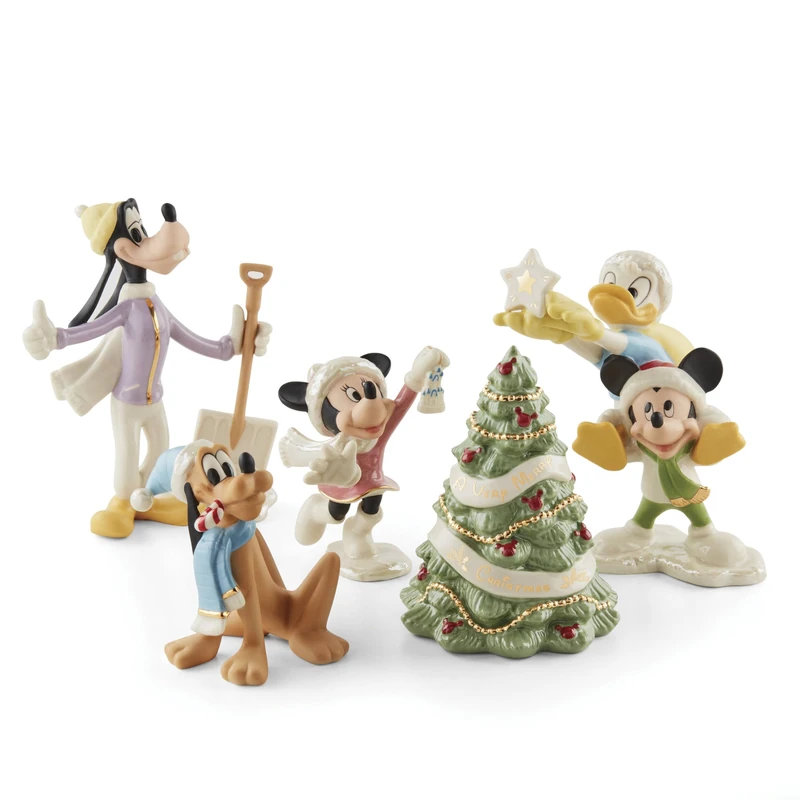 Lenox 897079 Disney Winter Fun 5-Piece Figurine Set, Christmas & Holiday Decor