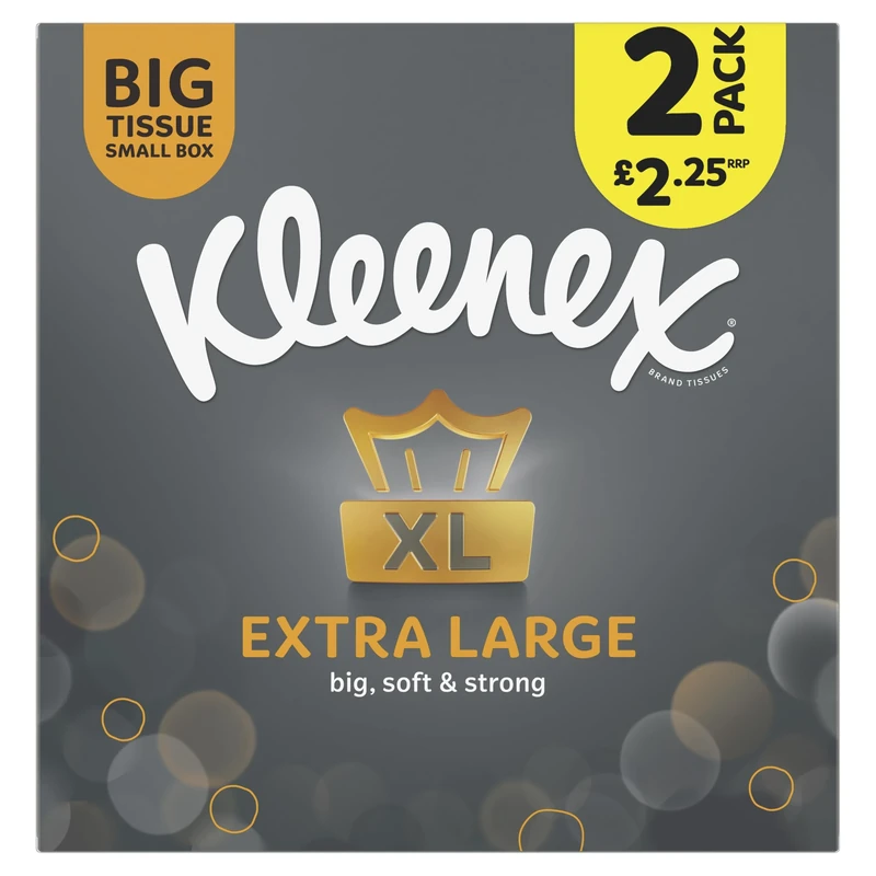 Kleenex Compact Box Extra Large 44 Tissues Pack of 2