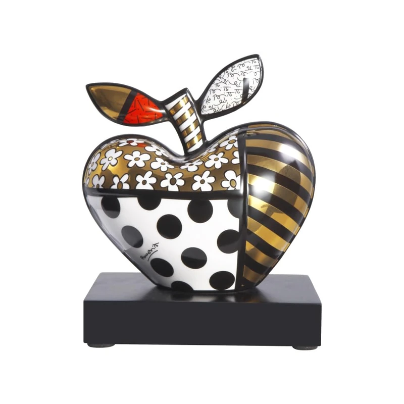 Golden Big Apple Romero Britto Pop Art Figure