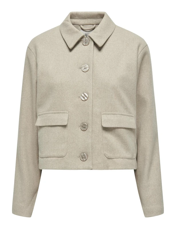JACQUELINE de YONG Female V-Neck Deep Shoulder Jacket, Incense, L - Image 1