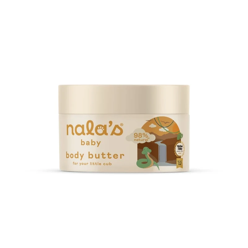 Nala's Baby Original Body Butter | Award-winning | 98% Natural | Dermatologically-tested and Paediatrician-approved | Soothing Oat | Vegan | Nalas Baby