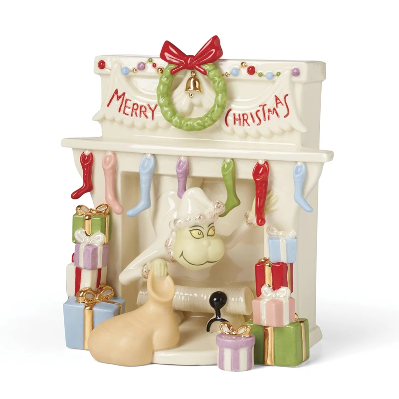 Lenox 896422 Grinch Stealing Stockings Figurine