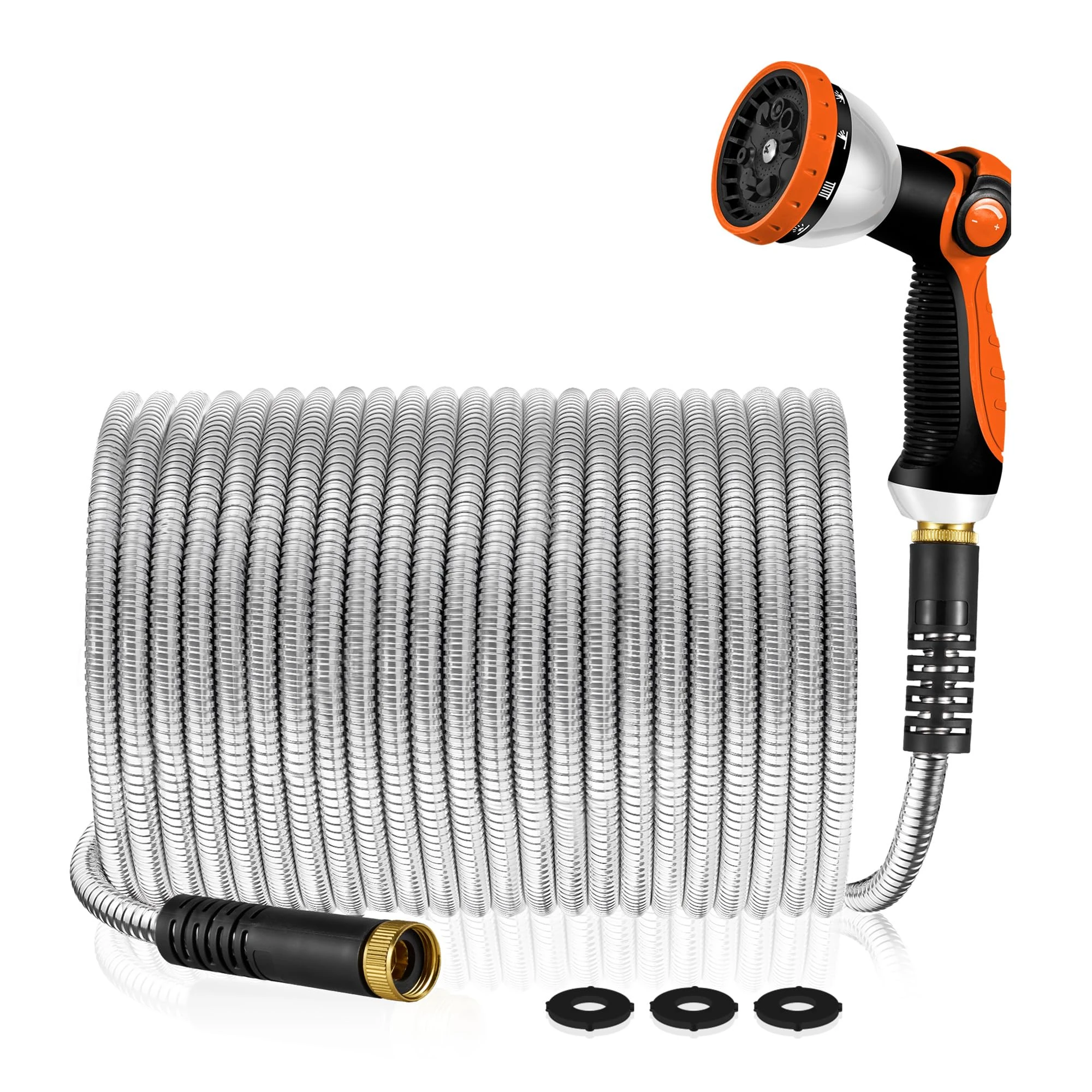 Yofidra Garden Hose - 150 ft Metal Flexible Stainless Steel Kink Free Hose for Outdoor, Yard