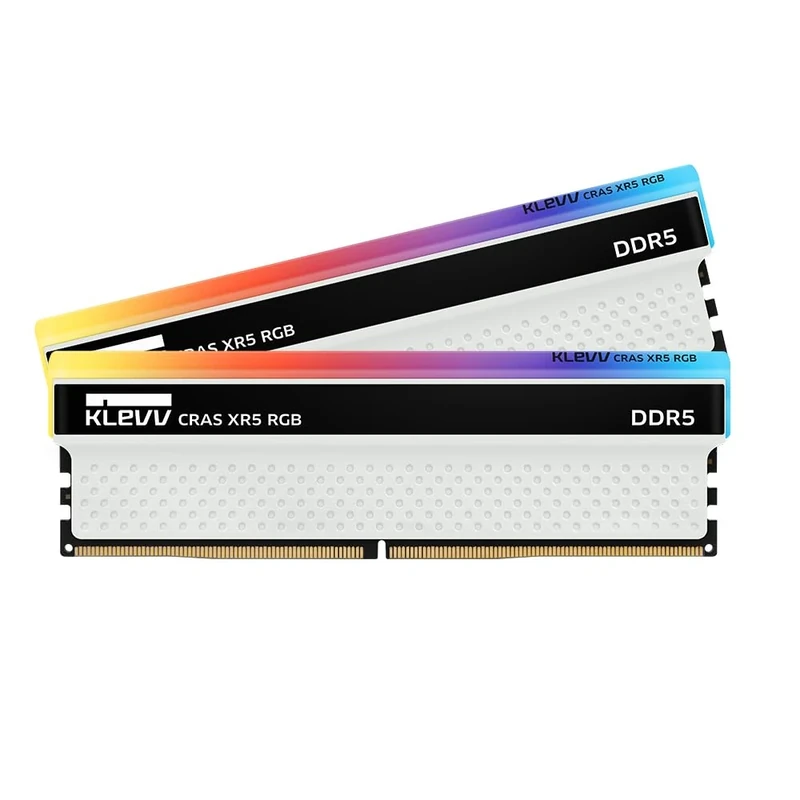 KLEVV CRAS XR5 DDR5 RGB 32GB (2x 16GB) 6200MHz CL32 Gaming Memory RAM kit XMP 3.0 High Performance Overclocking 32-38-38-78