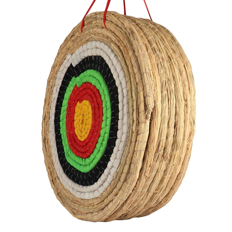 AUVIM Archery Targets for Backyard Hand-Made Straw Archery Target for Recurve Bow Compound Bow or Longbow 20 Inches Traditional Bow Arrow Target for Kids Youth Adult Archery Hunting Practice