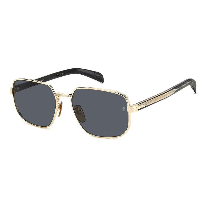 DAVID BECKHAM Men's Db 7121/G/S Sunglasses, Black Gold, 60