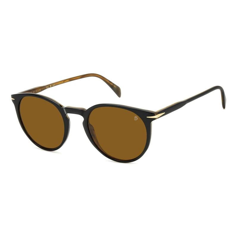 David Beckham Unisex Sunglasses, Black striped, brown, 51 cm