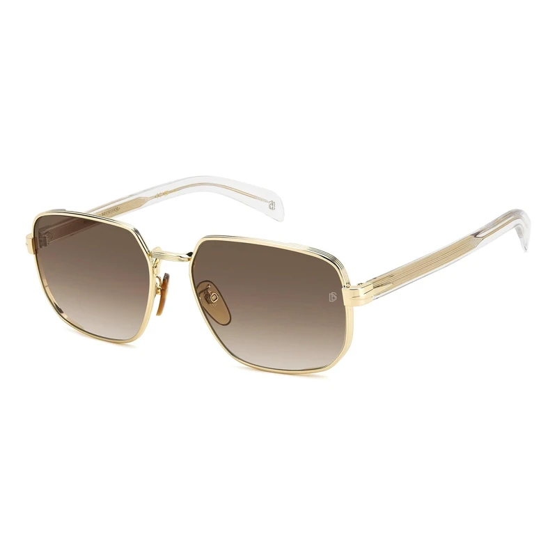 David Beckham Men's Sunglasses, Gold Crystal, 60
