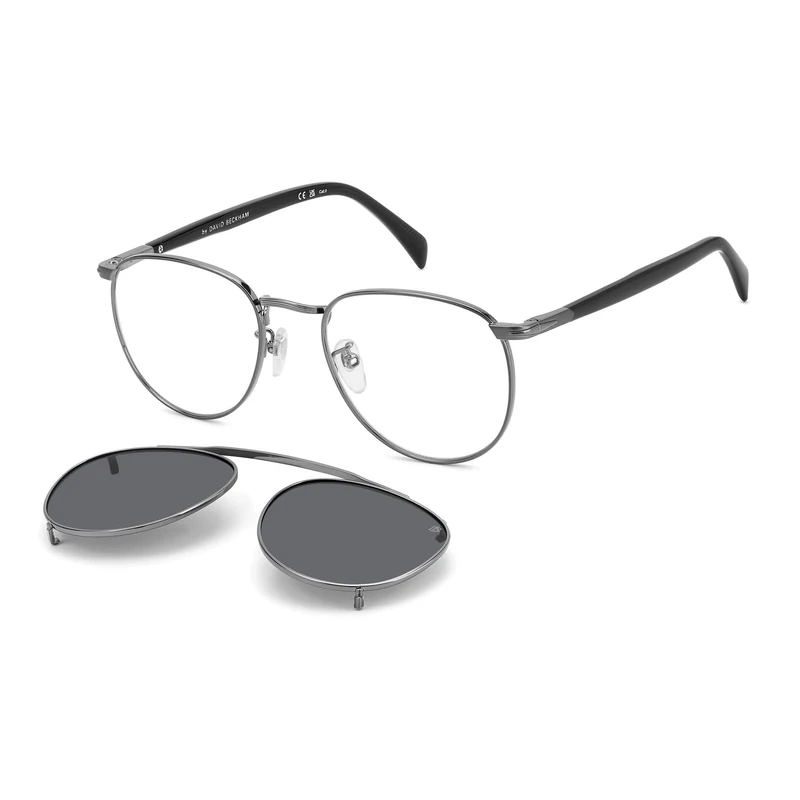 DAVID BECKHAM DB 1144/Cs Sunglasses, Dark Ruthenium, 52 Men, Dark Ruthenium, 52