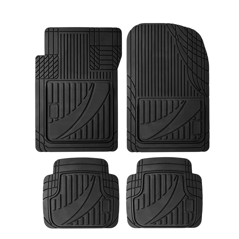 Husky Liners — Uni-fit/Universal Automotive Floor Mats | All Weather Protection for Cars, Trucks, Vans, SUV's - Black, 4 pcs. Easy Trim-to-Fit | 51509 - Image 1