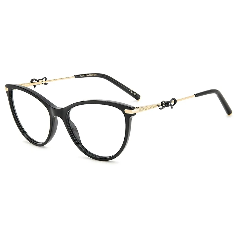 CAROLINA HERRERA Her 0219 Glasses, Black Gold, 55 for Women, Black Gold, UK 44