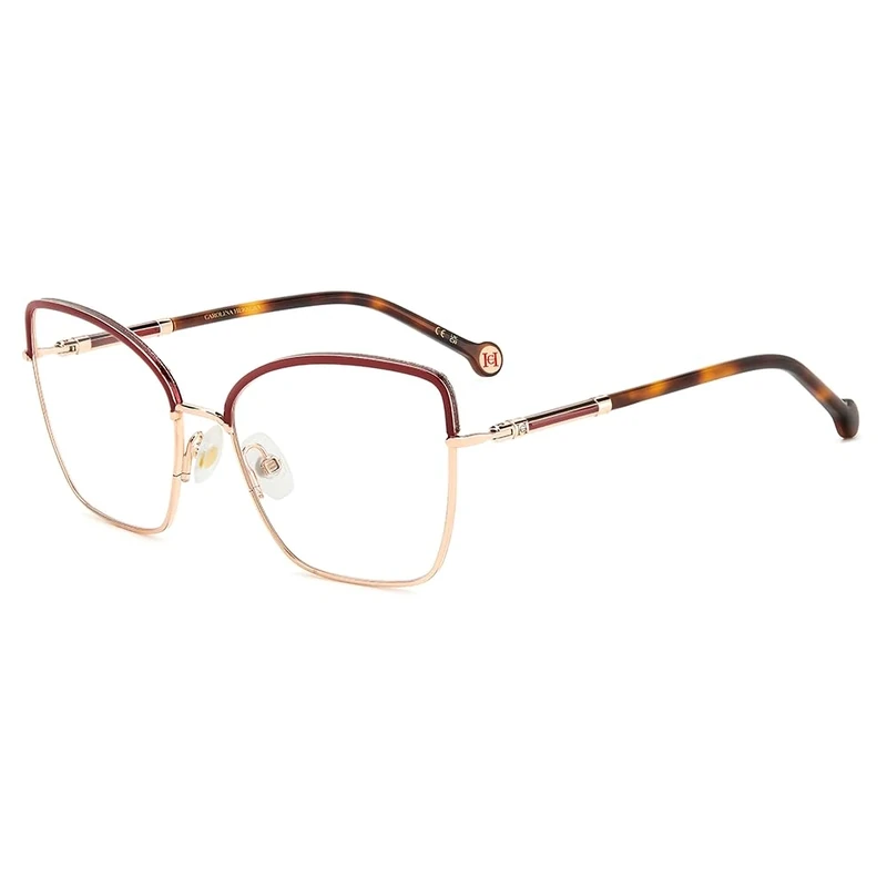 CAROLINA HERRERA Glasses for Women, Red Gold Havana, UK 28