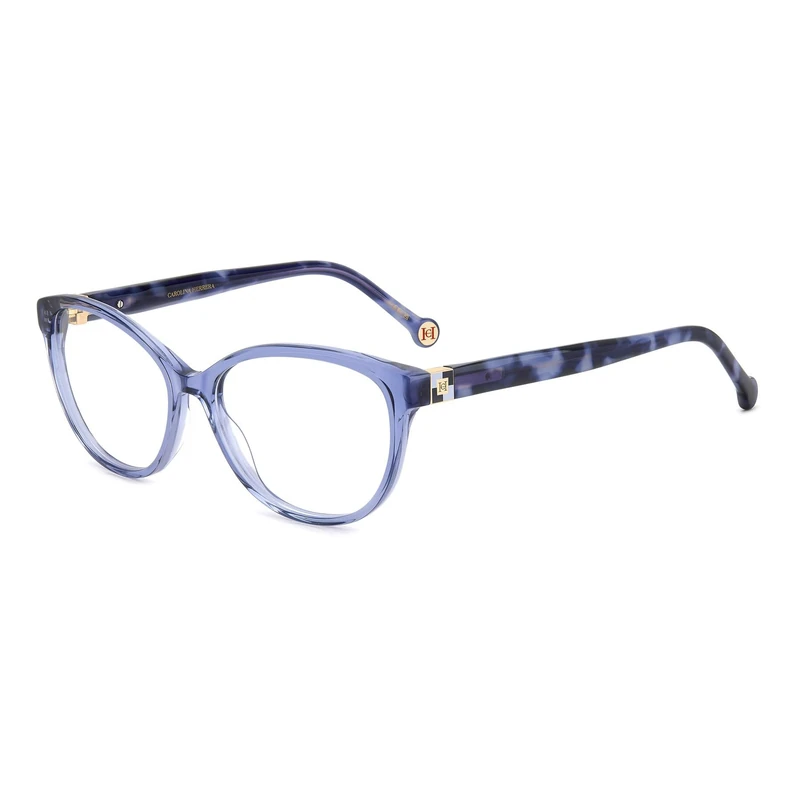 CAROLINA HERRERA Her 0240 Glasses, Blue Havana Blue, 55 for Women, Blue Havana Blue, UK 44