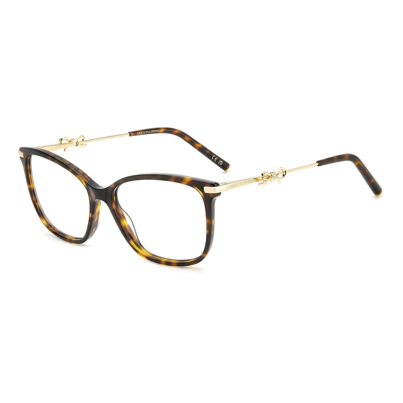 CAROLINA HERRERA Her 0218 Glasses, Brown Havana Gold, 55 for Women, Brown Havana Gold, UK 44