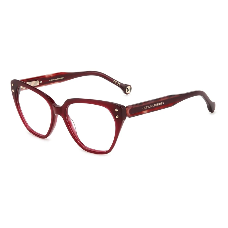 CAROLINA HERRERA Her 0223 Glasses, Burgundy Red Havana, 52 for Women, Burgundy Red Havana, UK 24