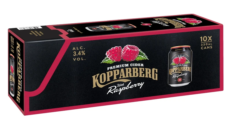 Kopparberg Cider, with Raspberry, 10 x 330ml