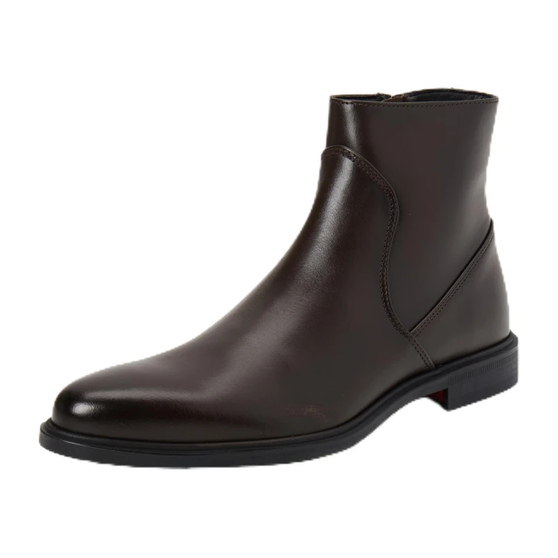 HUGO Men's Kerr_Boot_lt, Dark Brown, 10 UK