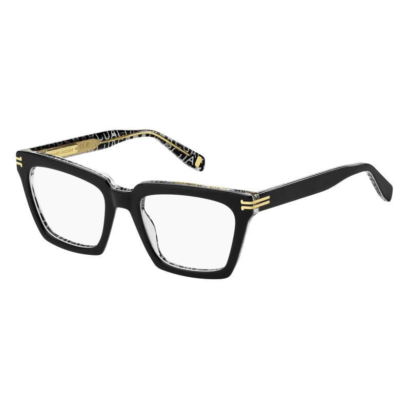 Marc Jacobs MJ 1100 Glasses, Black Pattern White, 52 for Women, Black Pattern, White, UK 24