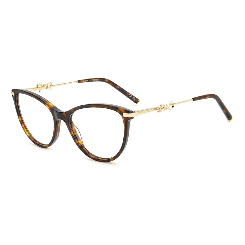 CAROLINA HERRERA Her 0219 Glasses, Brown Havana Gold, 55 for Women, Brown Havana Gold, UK 44