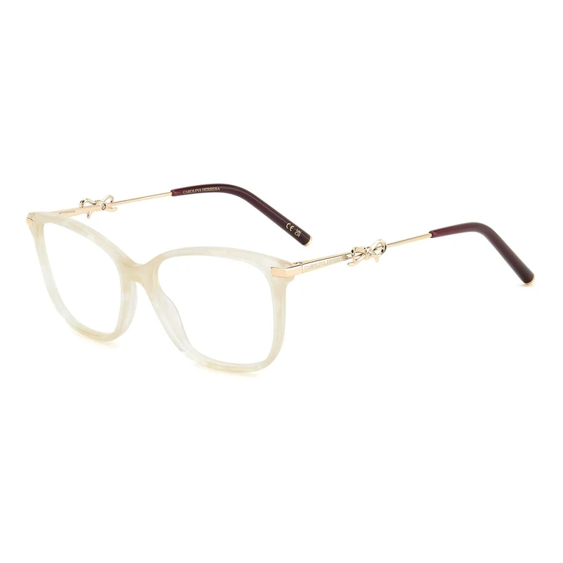 CAROLINA HERRERA Her 0218 Glasses, White Marble, 55 for Women, White Marble, UK 44